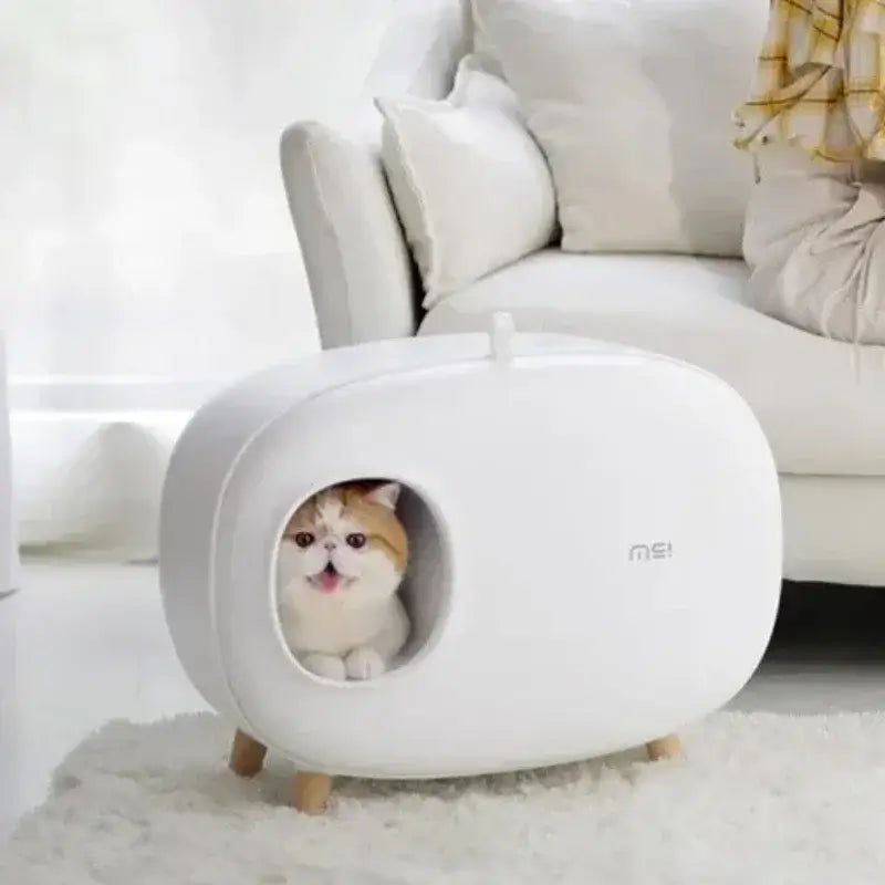 Luxury Semi-Closed Cat Litter Box