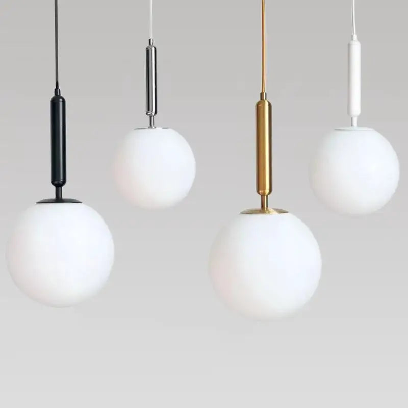 Modern Gold Glass Ball Pendant Lamp