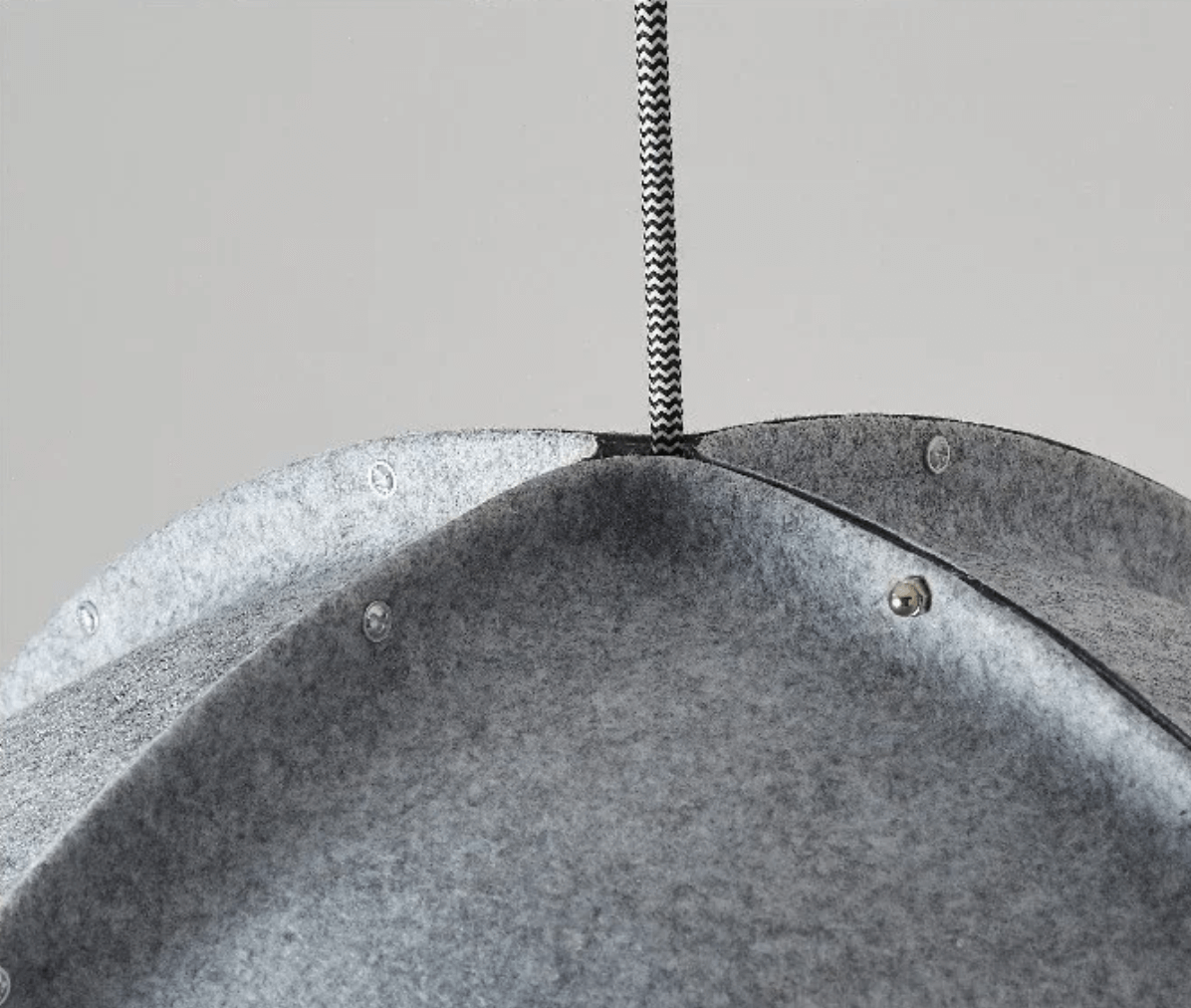 Italian Designer Felt Pendant Light – Sculptural Dome Lamp