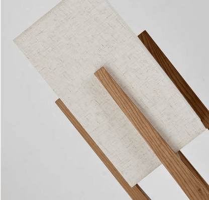 Modern Nordic Wooden Floor Lamp – Sculptural Lighting with Warm LED Glow