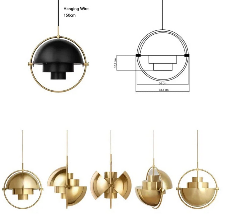 Geometric Halo Pendant Light