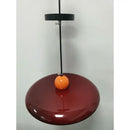 70s Dine In Kitchen Ceiling Light featuring retro design with red and orange details, perfect for vintage kitchen aesthetics.
