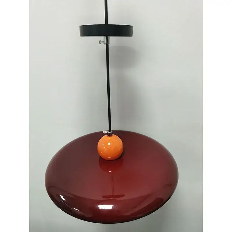 70s Dine In Kitchen Ceiling Light featuring retro design with red and orange details, perfect for vintage kitchen aesthetics.