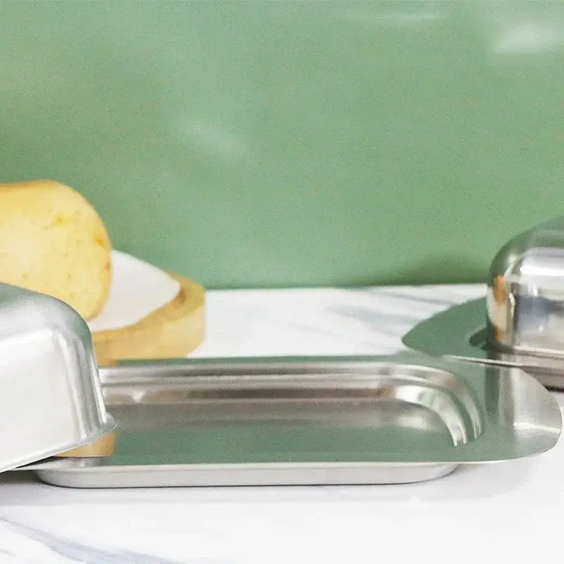 Kitchen Organizers, Kitchen Organizers, Kitchen Organizers, Classic Stainless Steel Butter Dish