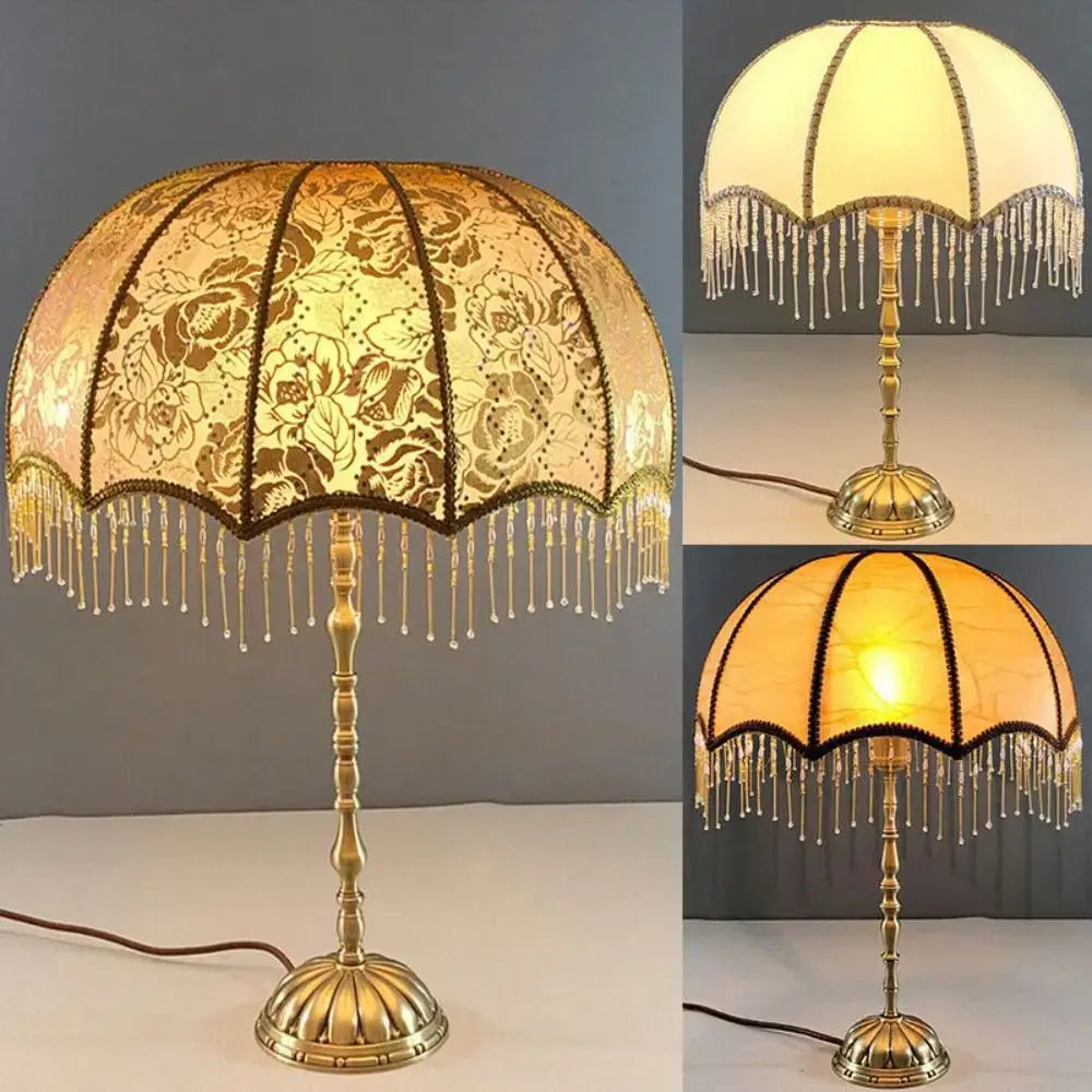 Vintage Tassel Lamp Shade - French Elegance