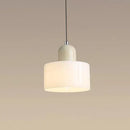 Elegant Colourful Glass Pendant (15cm x 16cm) with a sleek design and soft white shade.