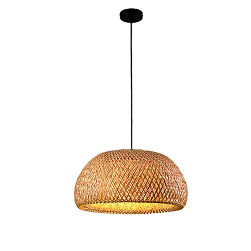 Chic Mid-Century Rattan Chandeliers