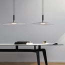 Sleek, Modern Led Pendant Lamps illuminating a stylish workspace with a minimalistic design.