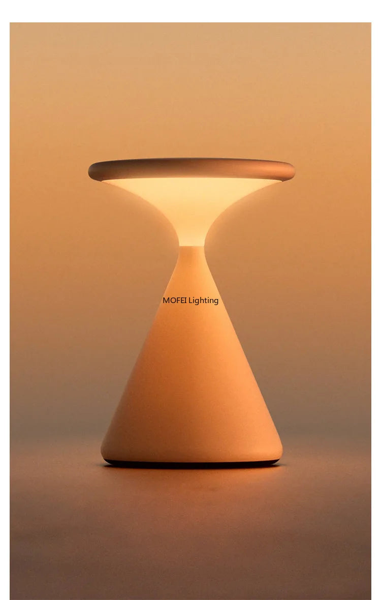 Designer Rechargeable Table Lamp for Bedroom Living Room Sofa Side Study Bedside Modern Luxurious High-end Feeling LED Light