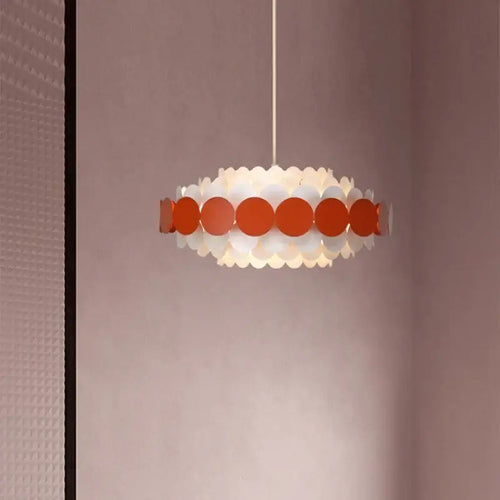 Vintage Mid-century modern Iconic Chandelier hanging in a stylish interior with a warm atmosphere.