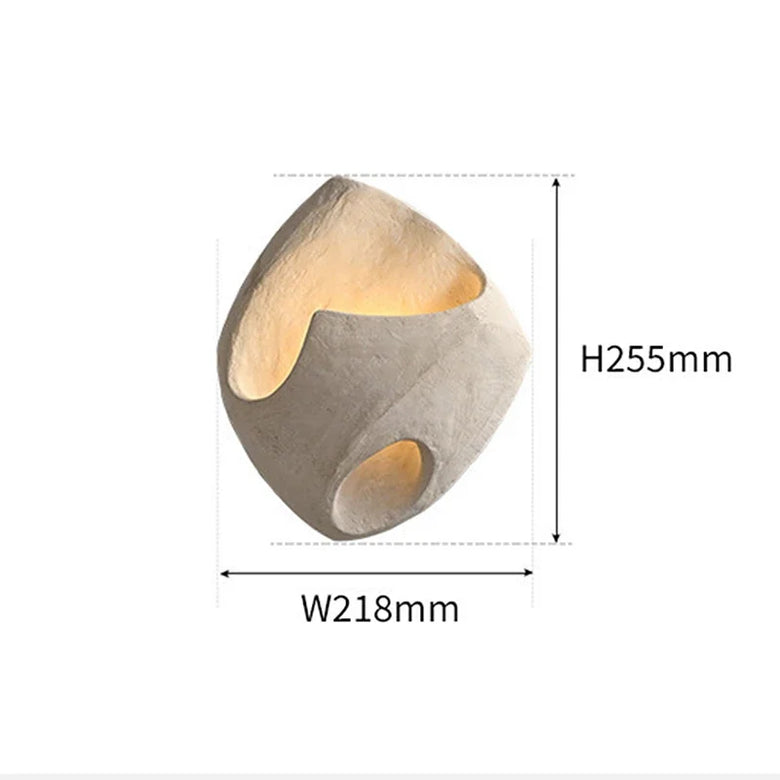 Organic Zen Stone LED Wall Light for Warm Ambient Glow