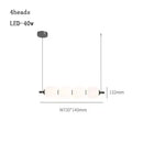 Modern Diffused Light Strip Pendant | Elegant Lighting Solution with 4 heads, LED 40w, sleek design and sturdy construction.