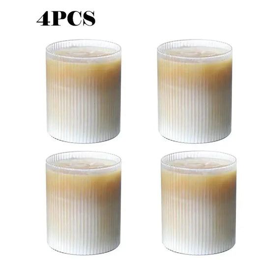 300ML Ribbed Mid-Century Modern Glass Set