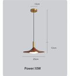 Walnut Mid Century Chandelier - LED Luxury