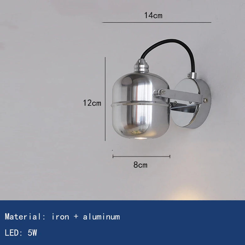 Chrome Wall Spotlight with Adjustable Arm