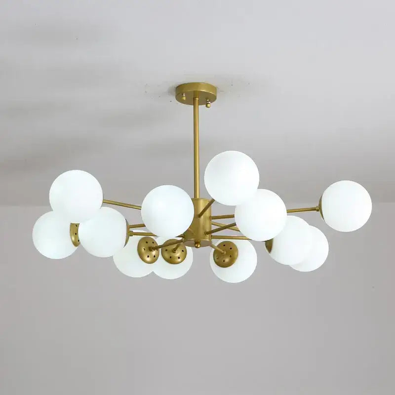 Mid-Century Modern Glass Globe Sputnik Chandelier – 6 to 16 Lights