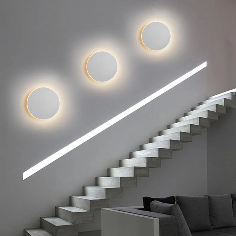 Lampe murale: rond en cuivre moderne