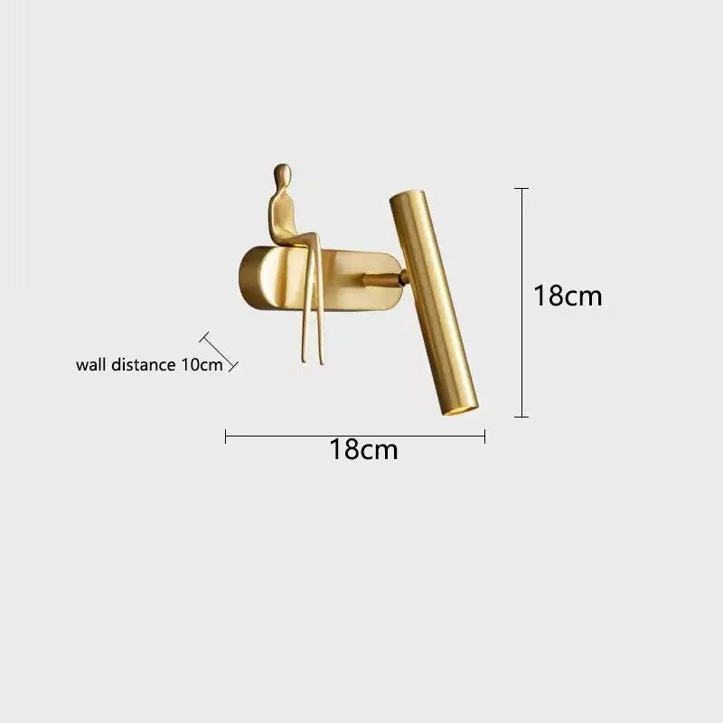 Nordic Rotatable Wall Lamp - Metal, sculptural