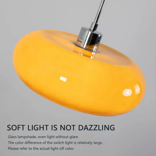 Bauhaus Glass LED Hanging Light I Orange/ White I Various Designs