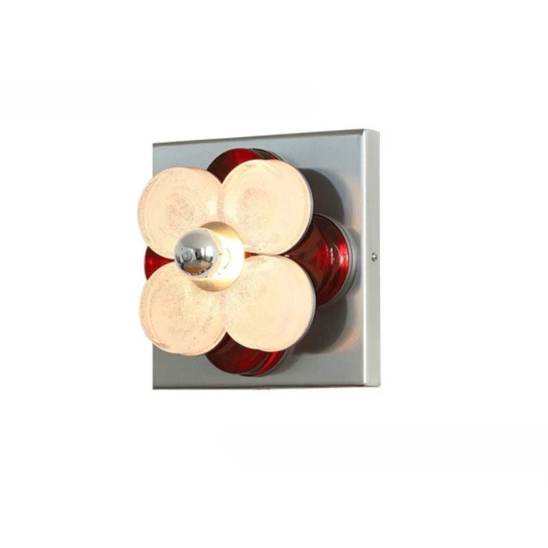 Retro Flower Metal Wall Light with LED Bulbs