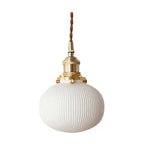 White Ceramic Lamp with Brass Base - Elegant & Timeless