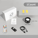 Rechargeable Bedside Wall Lamp with remote control, adhesive mounts, and LED wall light specifications.