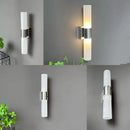 Large Modern LED Wall Lamp (42cm) with frosted acrylic shade and sleek metallic accents.