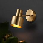 Gold Wall Mounted Spot - Brass & Black Finish