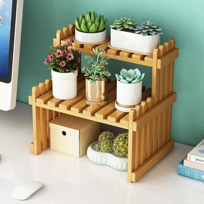 Wooden Indoor Plant Stand – Stylish Multi-Layer Flower Pot Organizer