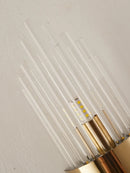 Black or Golden Art Deco Mural Lamp with elegant glass tubes and a modern design.