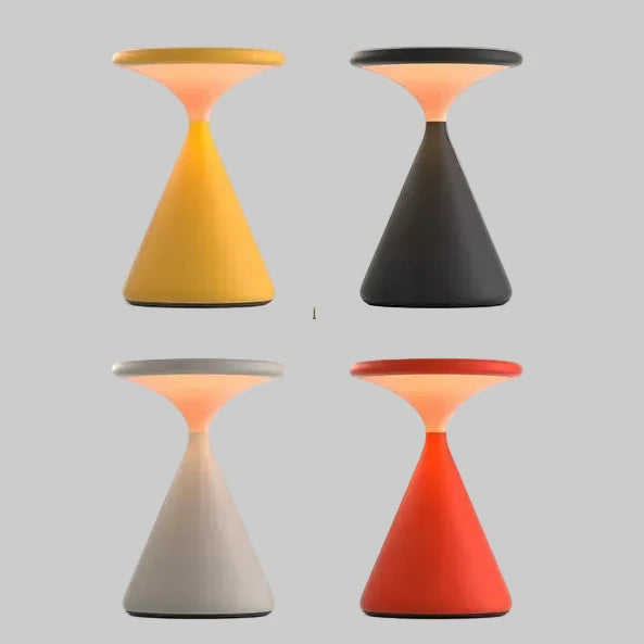 Lampe de table sablier minimaliste moderne – Sans fil, rechargeable