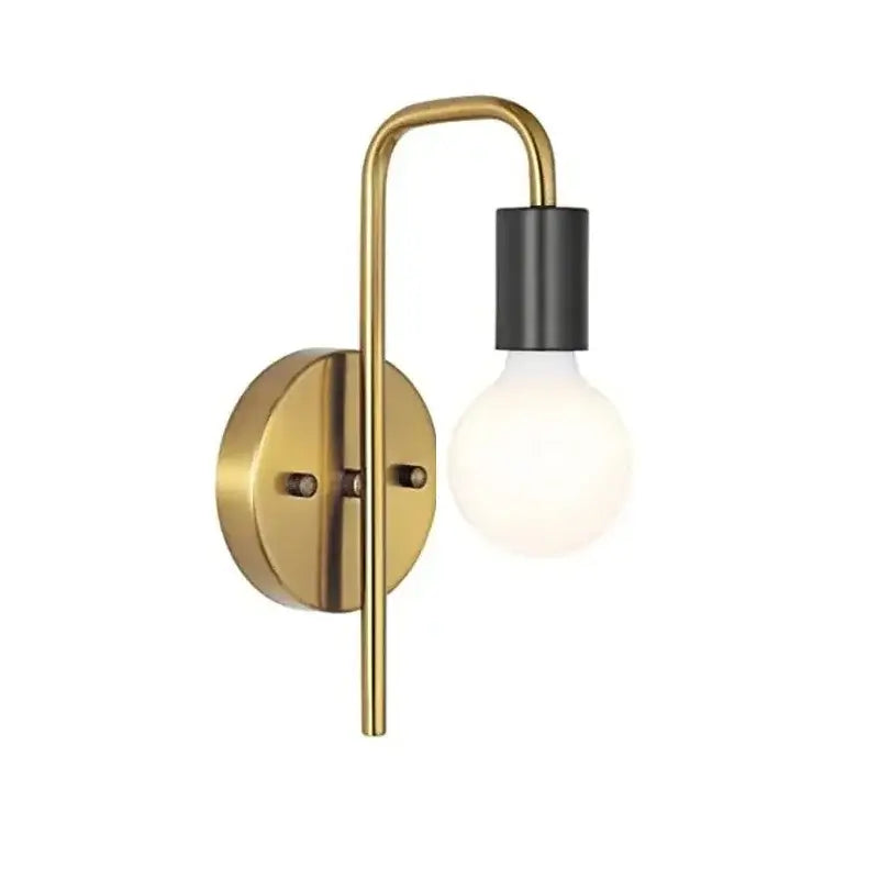 Nordic Bend Pipe Wall Lamp - Gold or Black