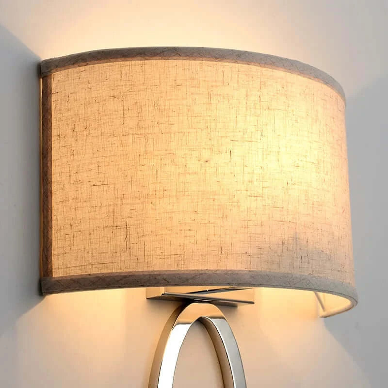 Wall Light Fixtures, Wall Light Fixtures, Wall Light Fixtures, Classic American Bedside Lamp with Fabric Lampshade