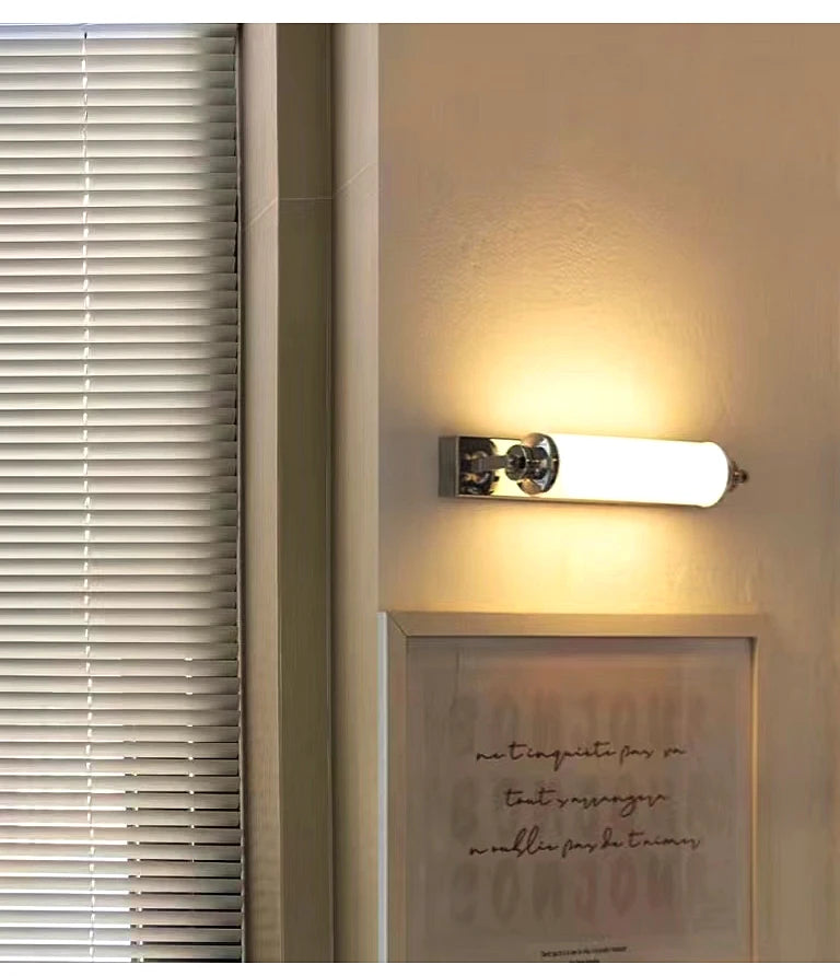Steel & Glass Modern Wall Light 30cm