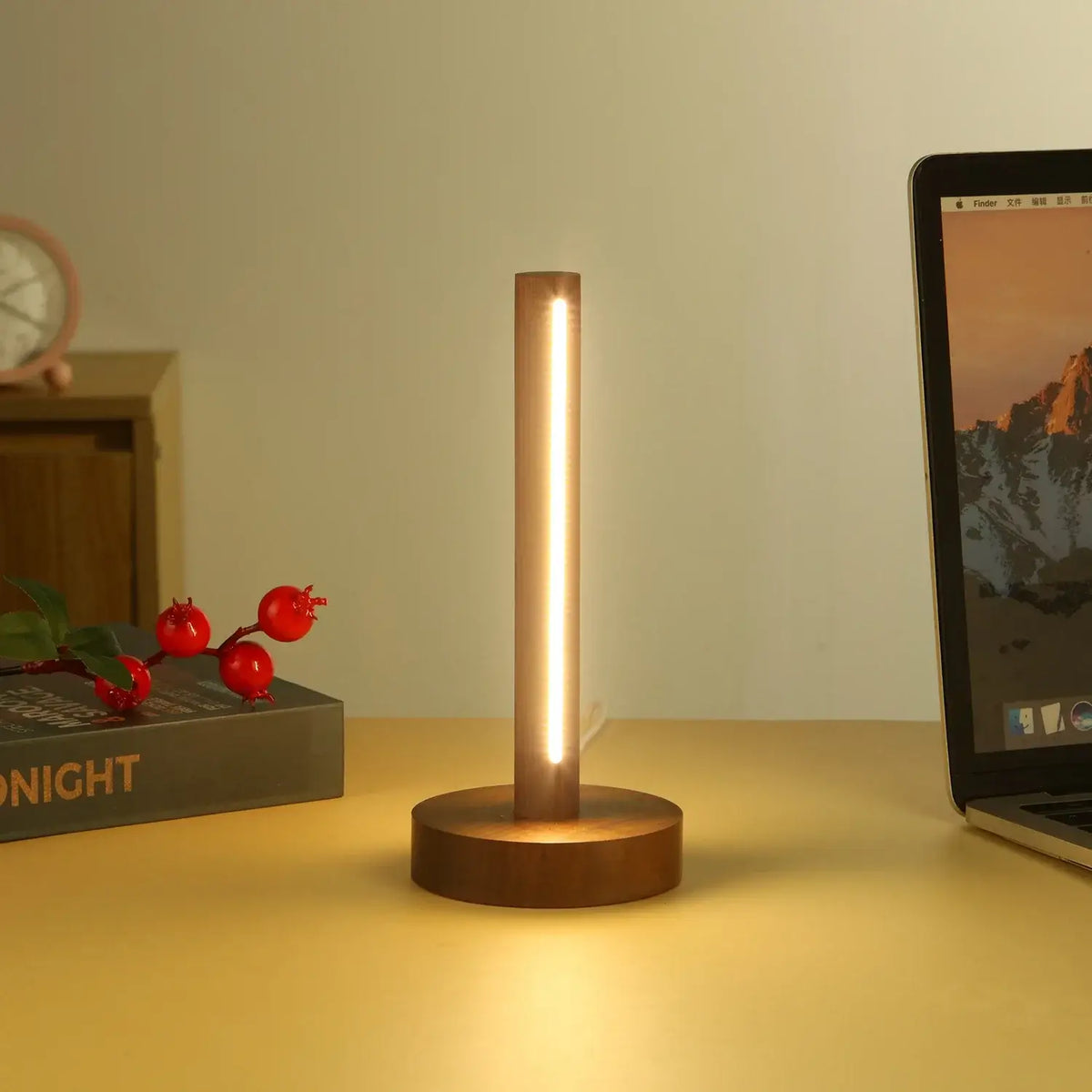 Cordless Wood Table Lamp