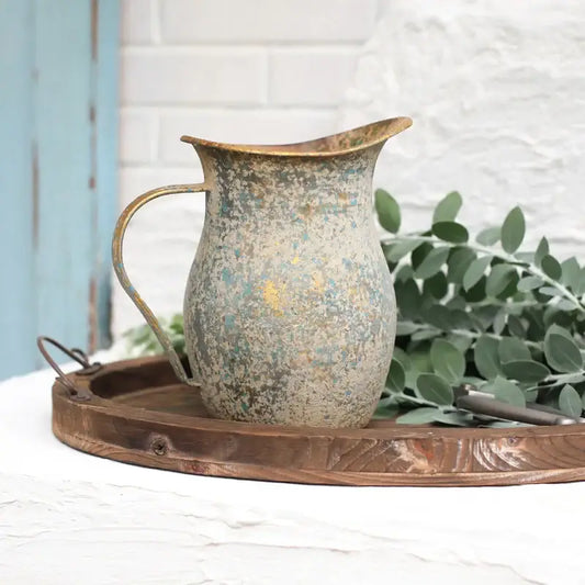 Vintage Shabby Chic Vase - Farmhouse Style