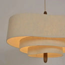 Elegant Linen Fabric Chandelier with soft glowing fabric shades, adding sophistication and charm to any room.