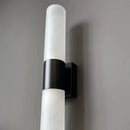 Large Modern LED Wall Lamp (42cm) featuring a sleek design with a black base and frosted acrylic shade.