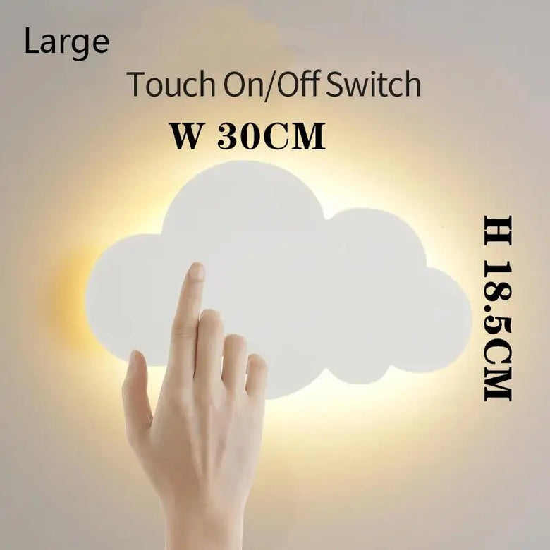 Cloud Wall Light with Pull Cord - Battery powered