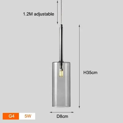 Neo Transparent Scandinavian Light Fixture with adjustable height and sleek design features.