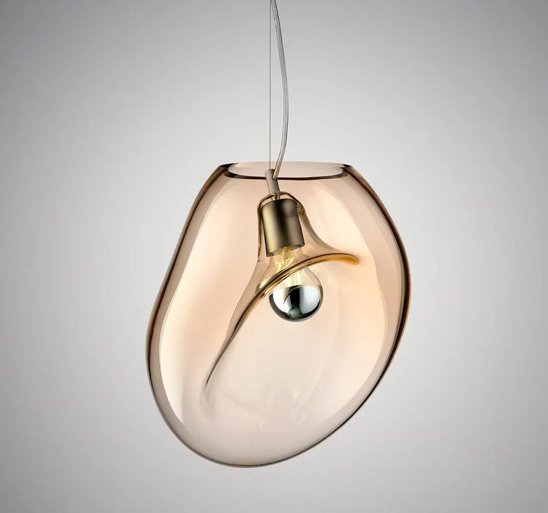 Modern Sculptural Glass Pendant Light with Organic Form