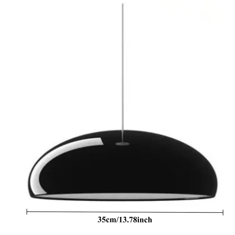 Glossy Dome Pendant Light – Dimmable Mid-Century Modern