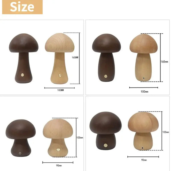 Portable Dimmable 60s Italy Designer Mushroom Table Lamp sizes and dimensions comparison