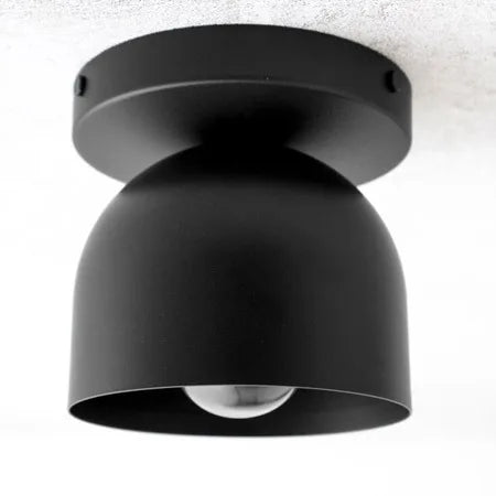 Compact Iron Ceiling Light with Dome Shade