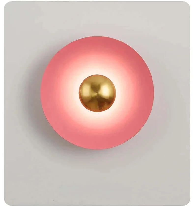 Wall Light Fixtures, Wall Light Fixtures, Wall Light Fixtures, Colourful 30 cm Modern Circle Wall Light with Gold