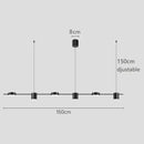 Hanging Minimalism Lights with adjustable height of 150cm and sleek black design, ideal for modern interiors.