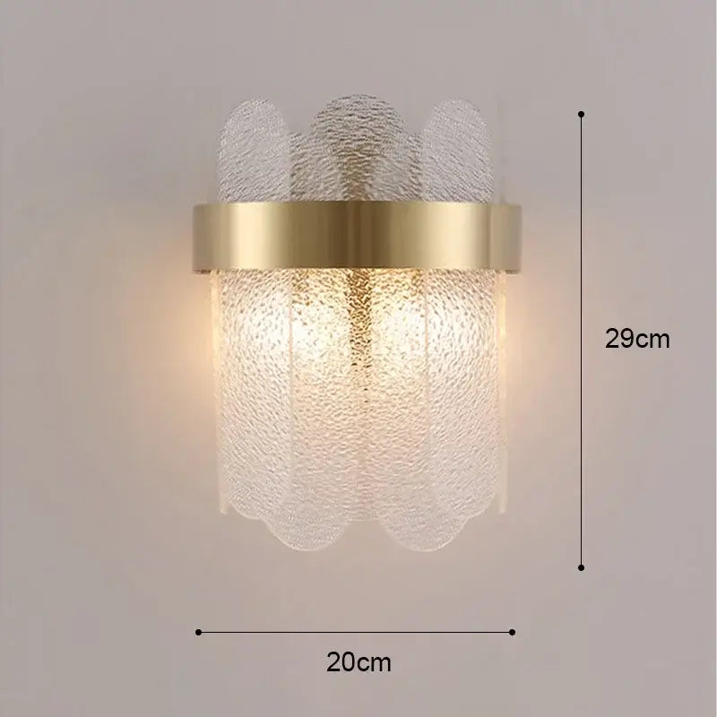 Luxury Smoke Grey Glass Wall Sconce – Modern Nordic LED Light