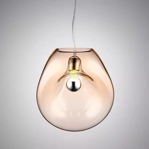 Modern Sculptural Glass Pendant Light with Organic Form
