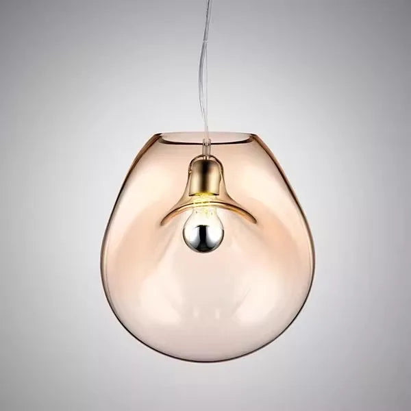 Modern Sculptural Glass Pendant Light with Organic Form