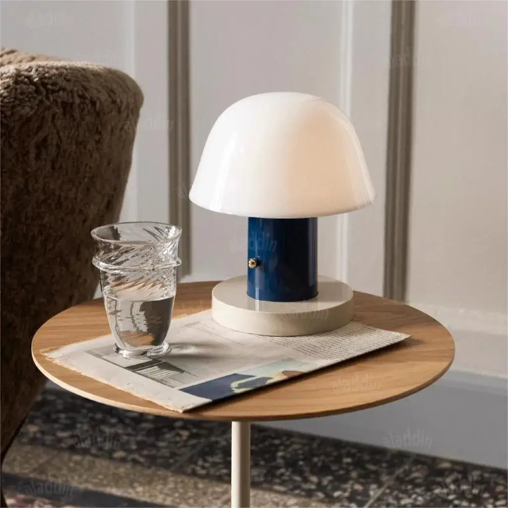 Cordless Mushroom Table Lamp – Stylish Rechargeable Night Light